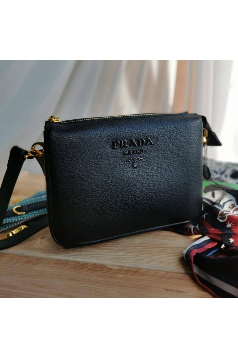 Prada Кожаная сумка 24x16 см - Black