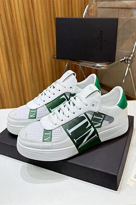 Кожаные кроссовки VL7N low-top - White / Green