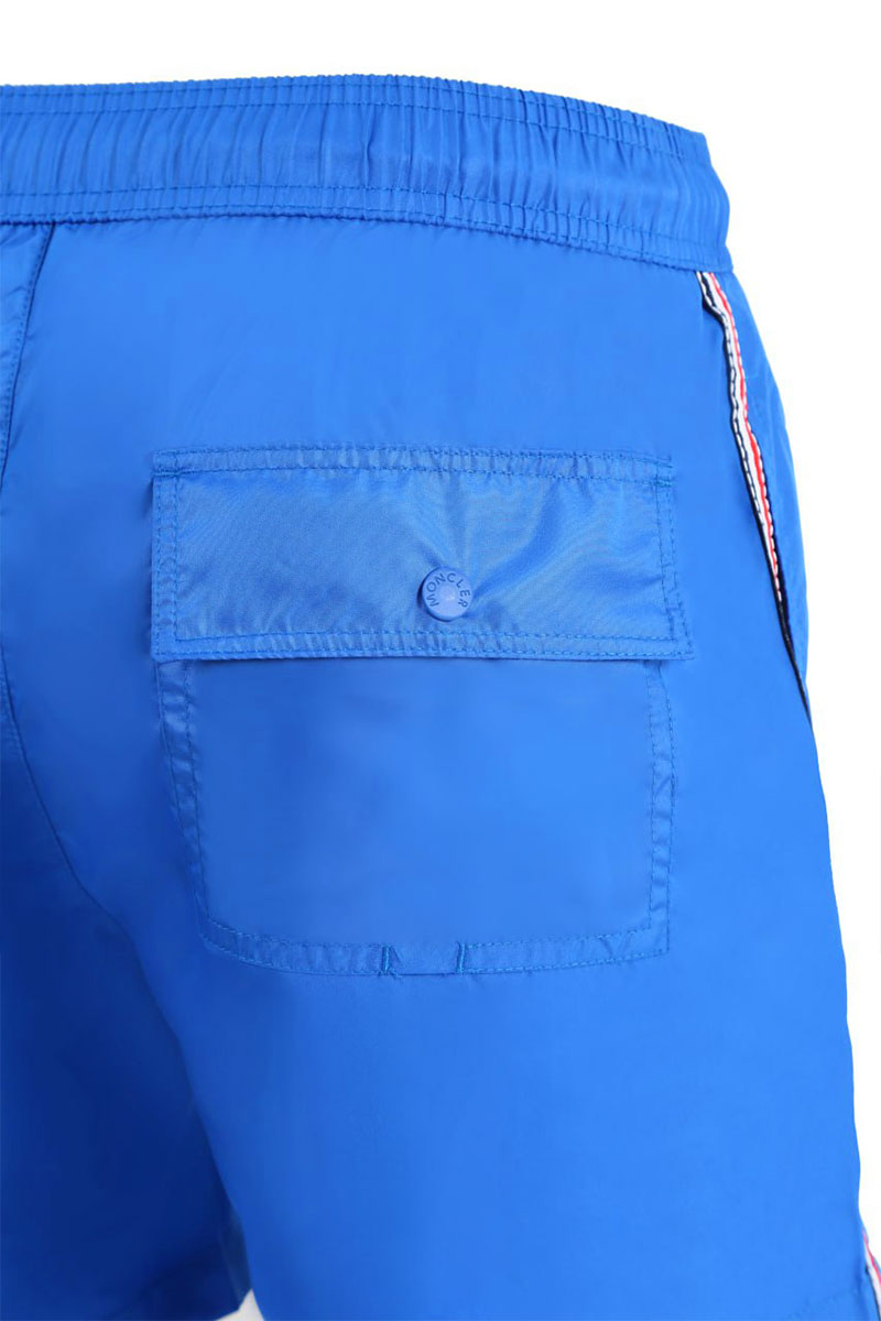 Moncler Мужские синие шорты logo-patch 