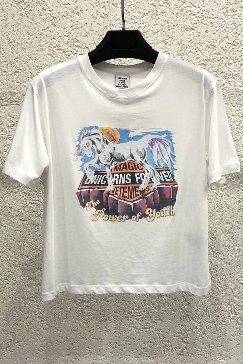 Vetements Женская футболка "Magic Unicorn" - White