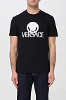 Мужская чёрная футболка Medusa logo-print 