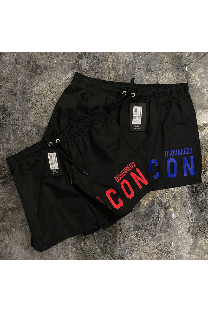 Dsquared2 Мужские шорты "ICON" - Black / Red