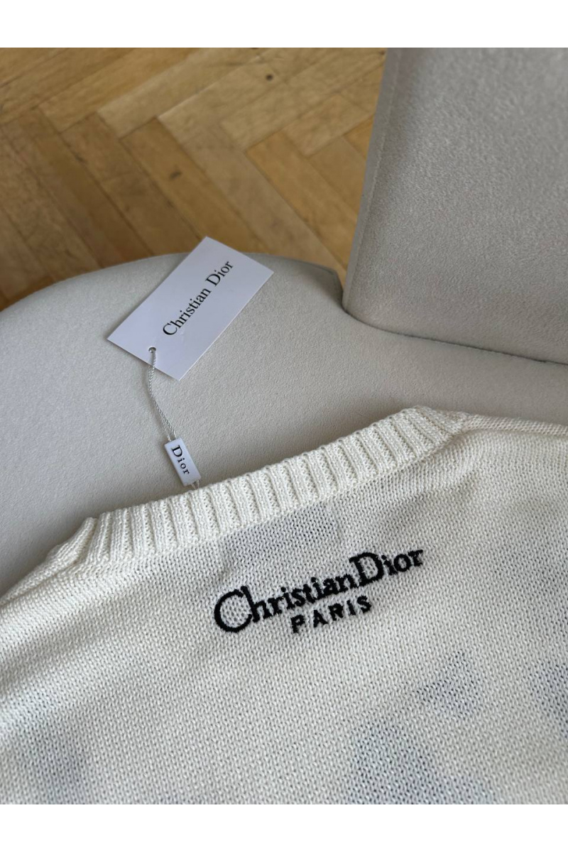 Dior Женский джемпер белого цвета 