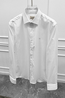 Мужская белая рубашка H embroidered 