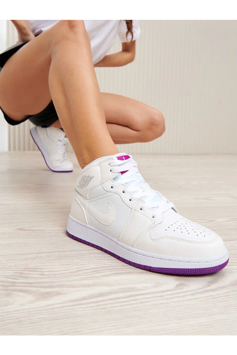 Nike Женские кроссовки Dunk High - White / Purple