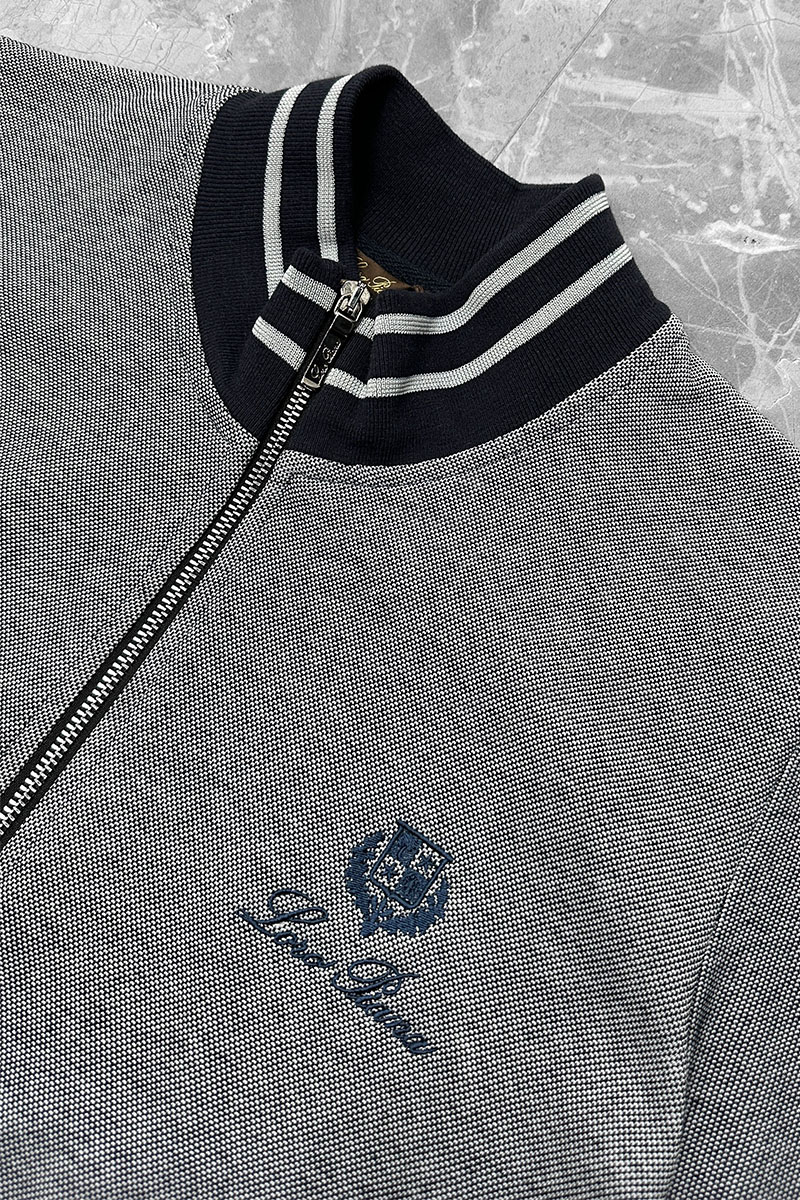 Loro Piana Спортивный костюм logo-embroidered - Blue / Grey