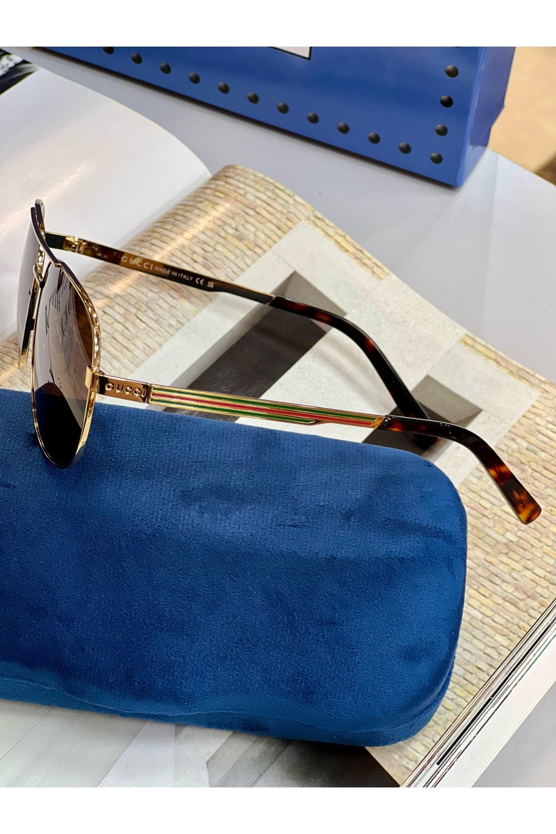 Gucci Брендовые солнцезащитные очки авиаторы 