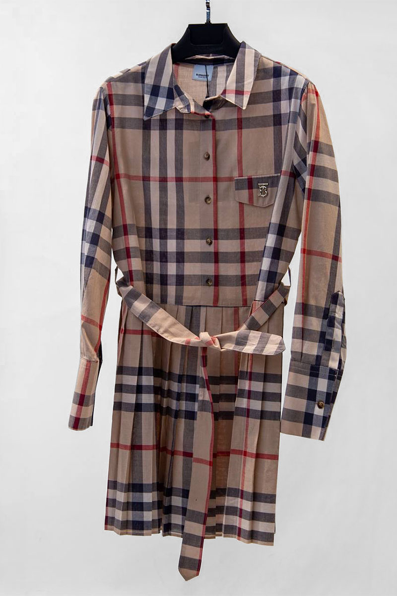 Burberry Женское классическое платье-рубашка TB