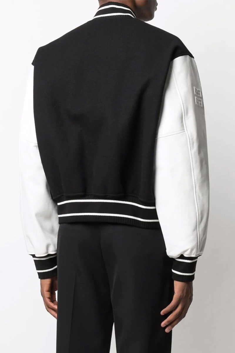 Givenchy Мужской бомбер Varsity logo-embroidered - Black / White