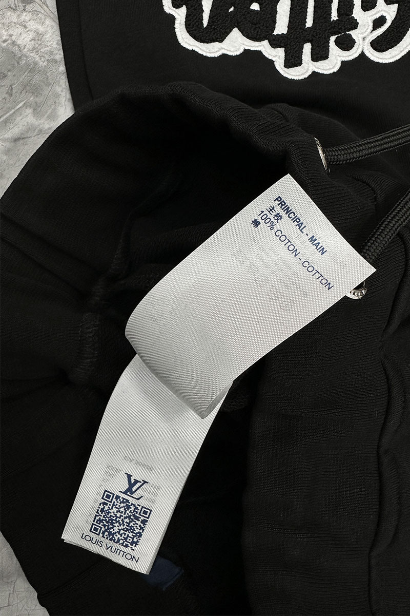 Lоuis Vuittоn Мужские чёрные шорты baseball patches 