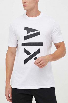 Мужская белая футболка logo-print