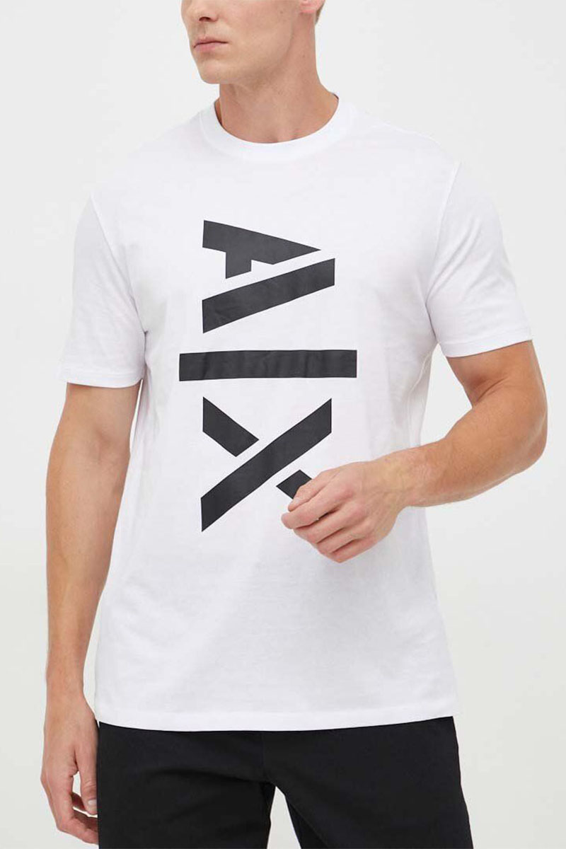 Emporio Armani EA7 Мужская белая футболка logo-print