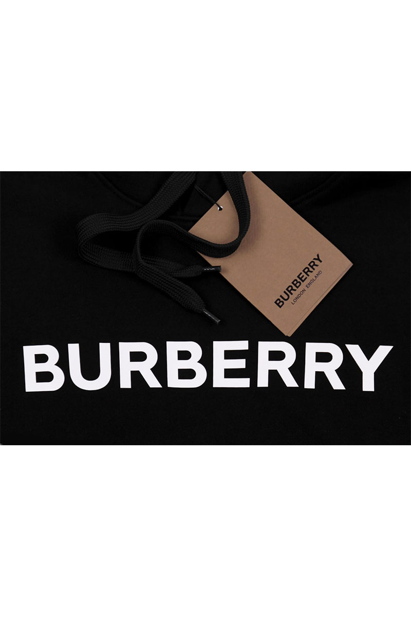 Burberry Мужское чёрное худи logo-print