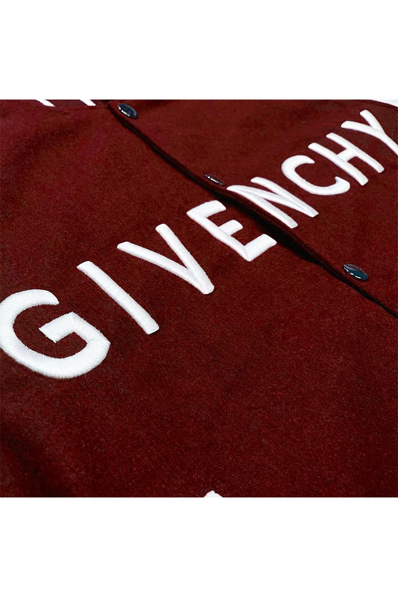 Givenchy Мужской бомбер Varsity logo-embroidered - Red / White