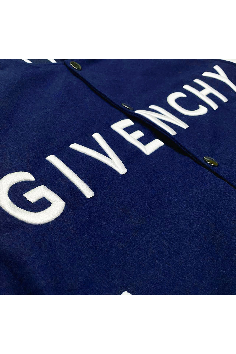 Givenchy Мужской бомбер Varsity logo-embroidered - Blue / White