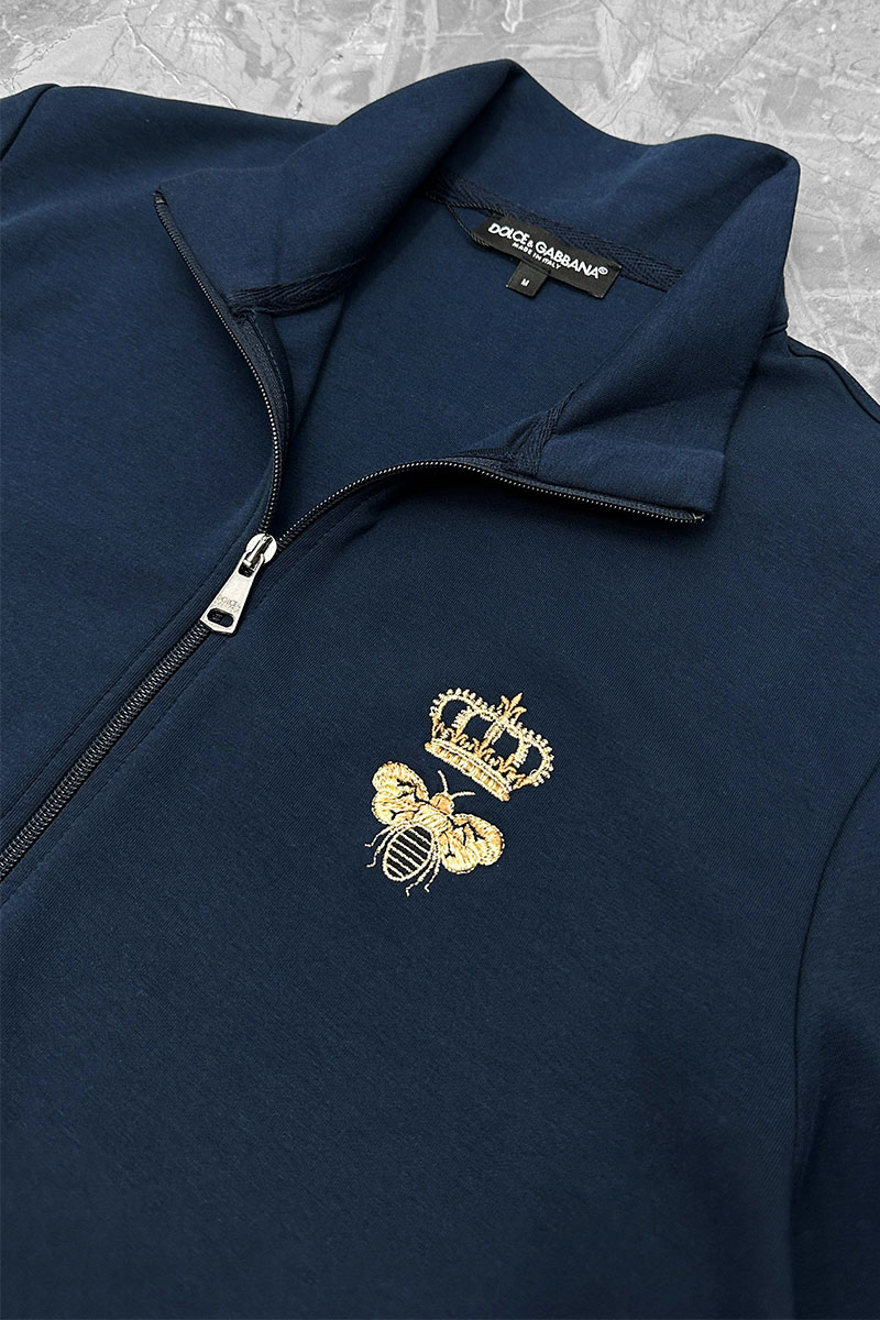 Dоlсе & Gаbbаnа Синий спортивный костюм bee crown embroidered 