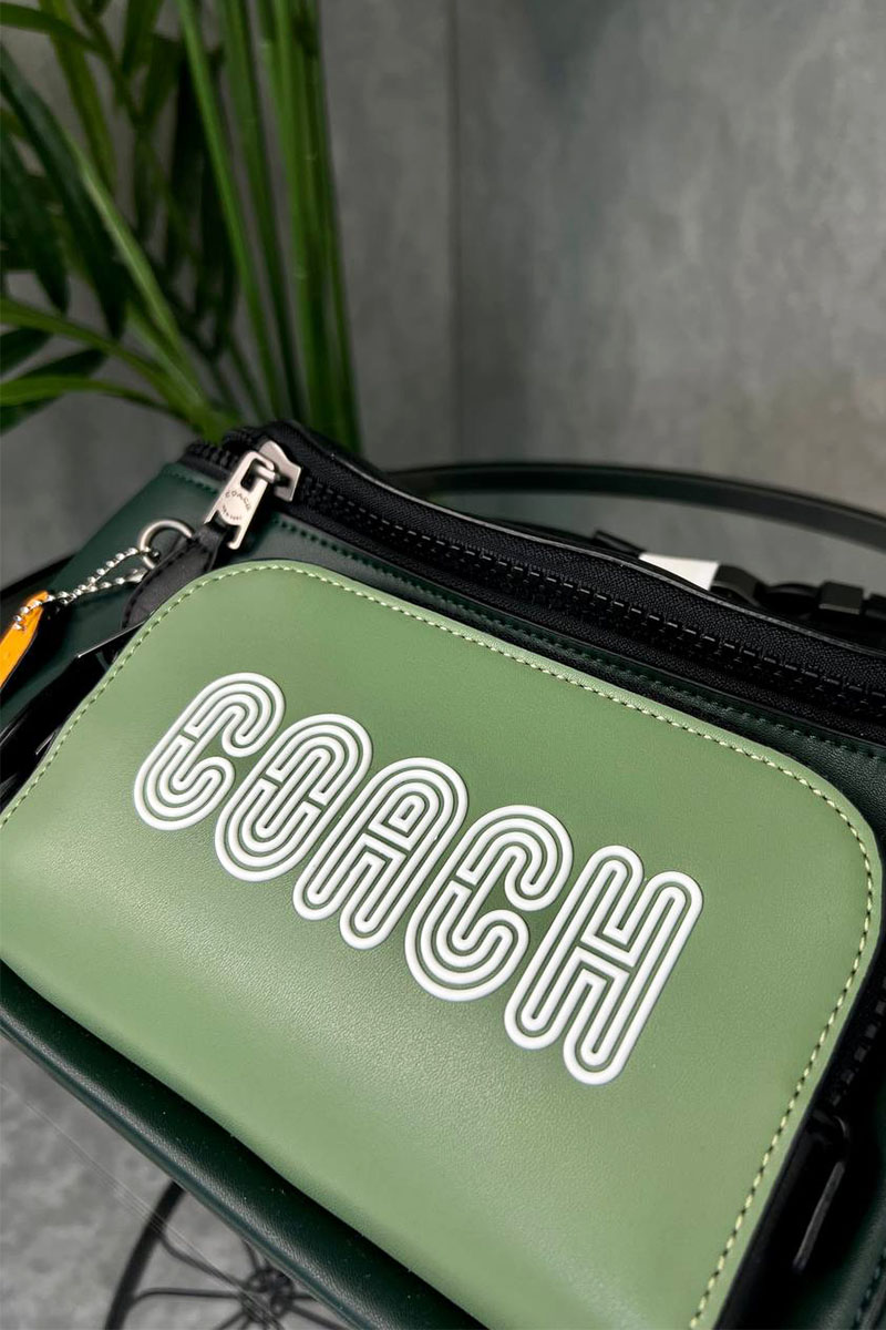 Coach Кожаная сумка на пояс Coach Track - Green
