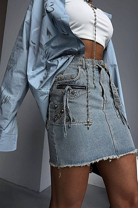 Женская джинсовая юбка 