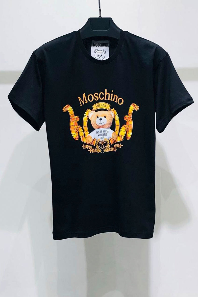 Moschino Женская чёрная футболка Teddy Bear-print