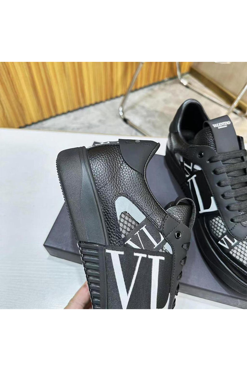 Valentino Кожаные кроссовки VL7N low-top - Black