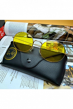 Солнцезащитные очки Oval Metal - Yellow