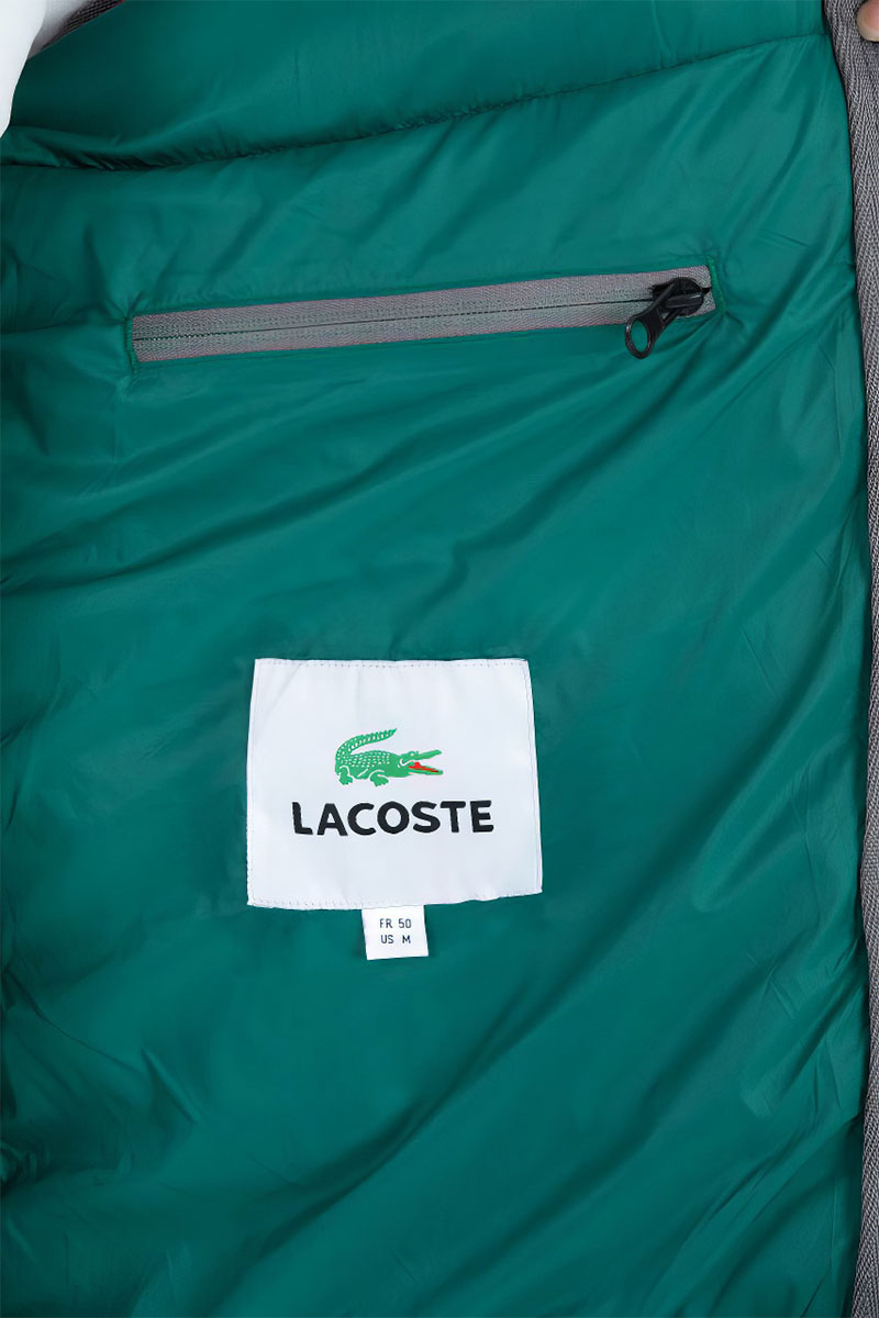 Lacoste Мужская серая куртка logo-patch 
