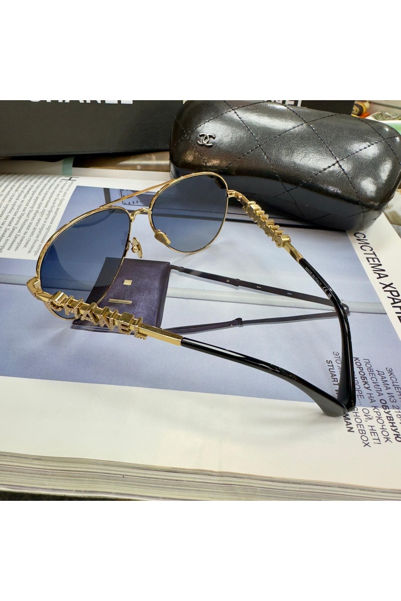 Chаnеl Солнцезащитные очки авиаторы с синими стеклами