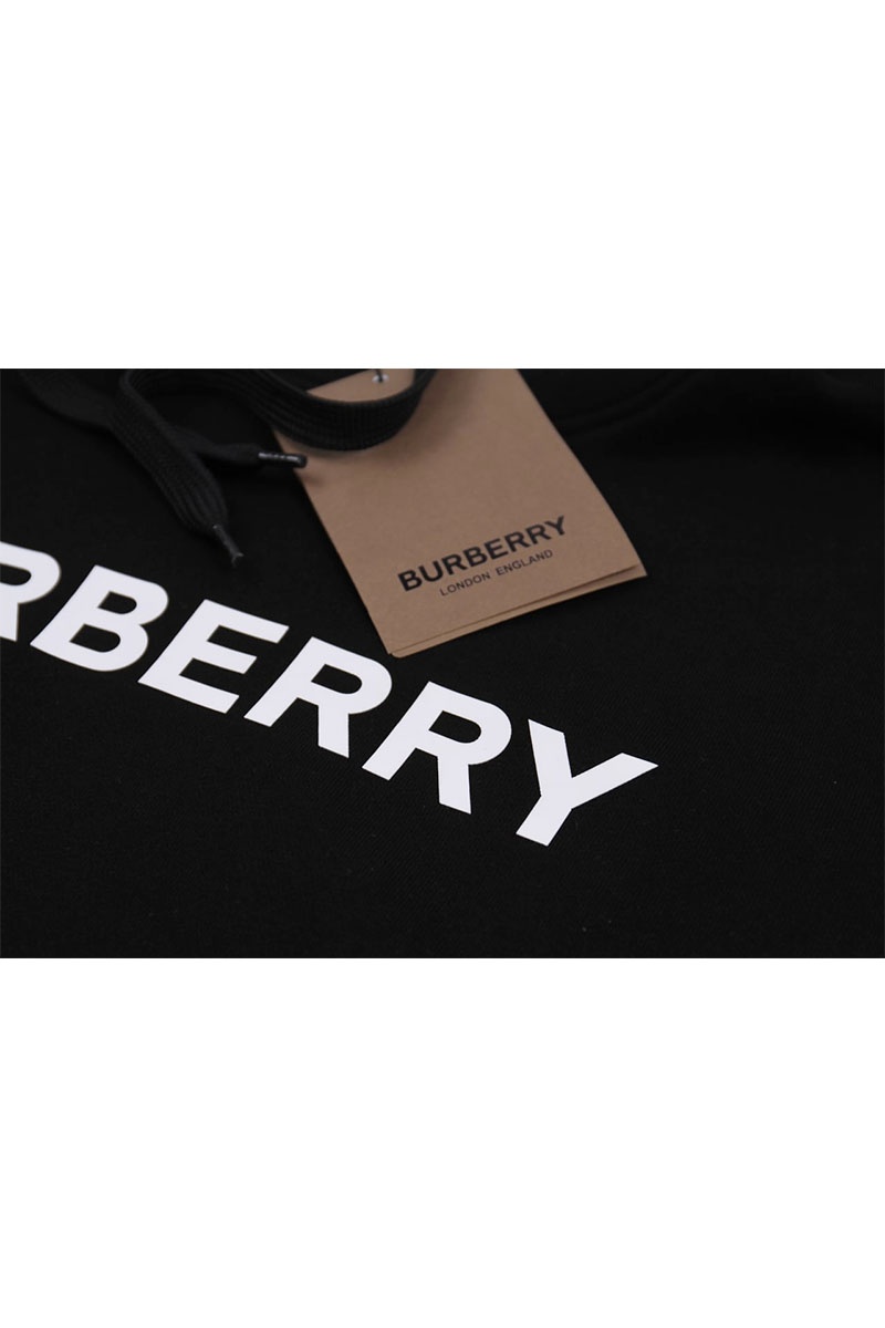 Burberry Мужское чёрное худи logo-print