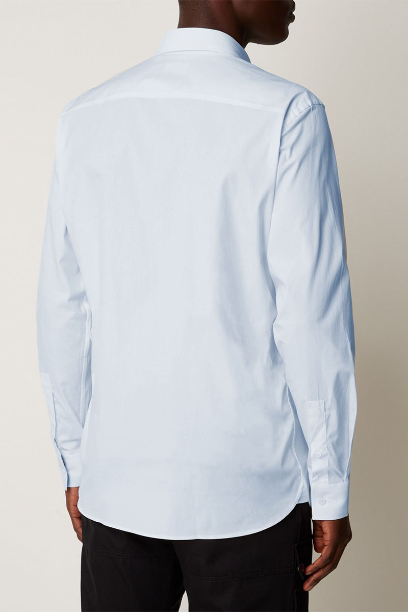 Burberry Мужская рубашка logo-embroidered - Blue 