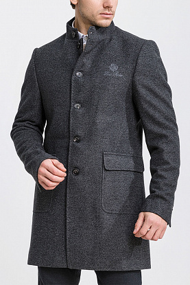 Кашемировое пальто logo-embroidered - Black