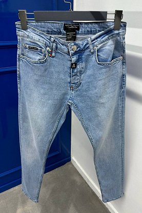 Мужские светло-синие джинсы slim fit