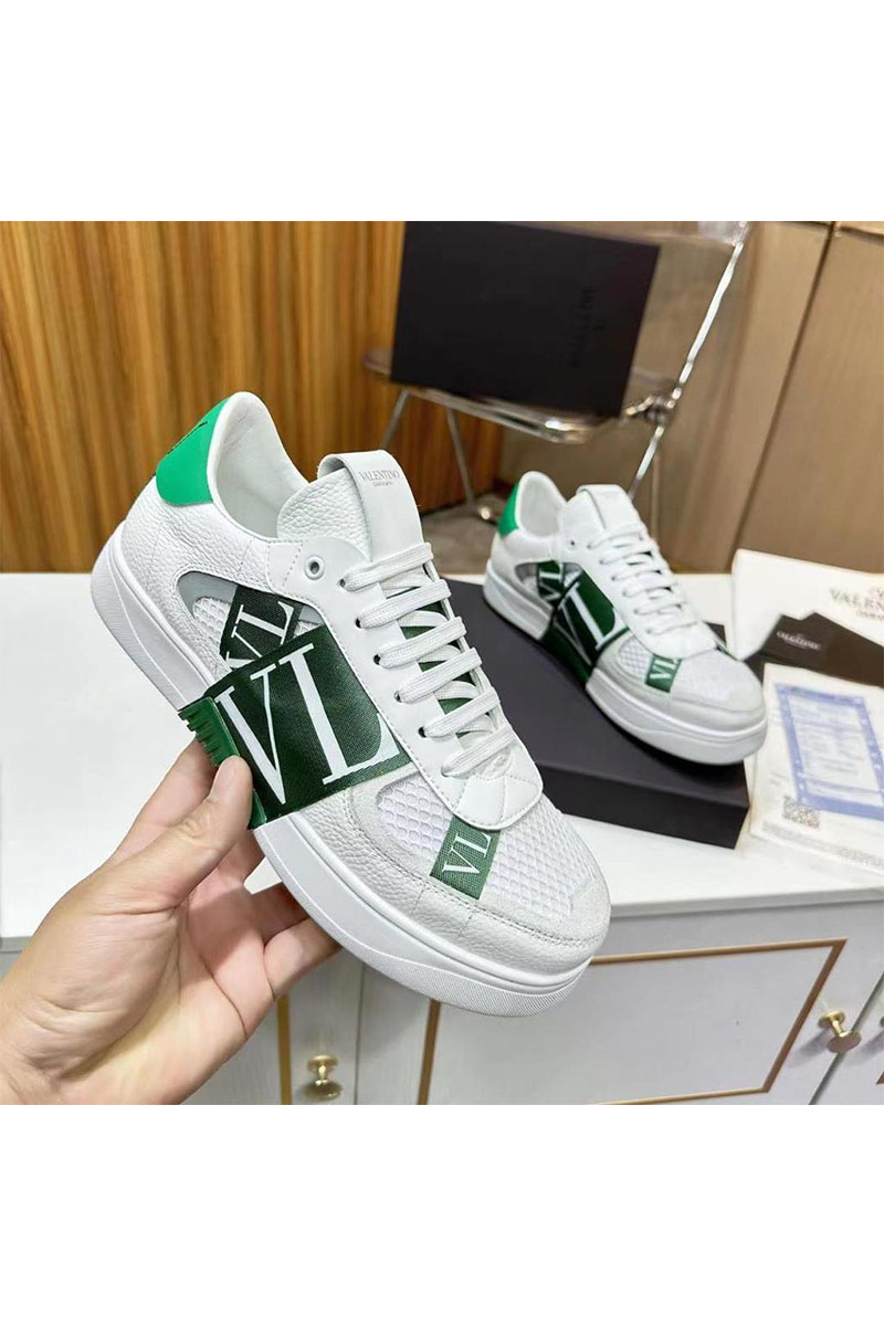 Valentino Кожаные кроссовки VL7N low-top - White / Green