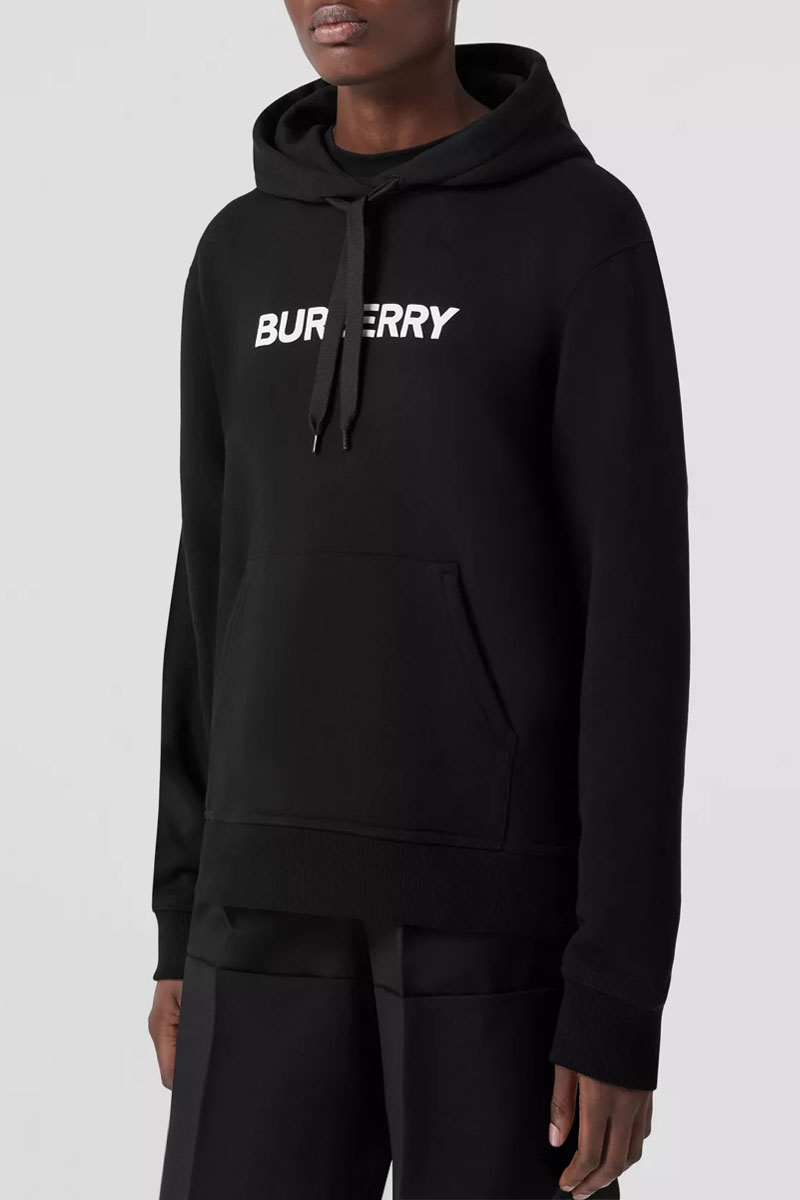 Burberry Чёрное мужское худи logo-print