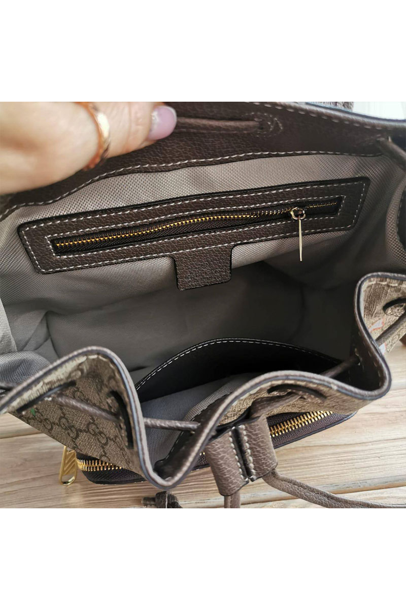 Gucci Кожаный рюкзак with interlocking G 26.5x30 см