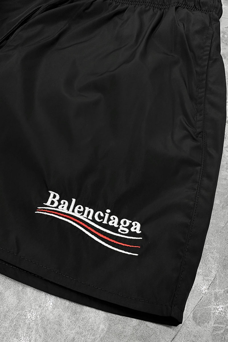Balenciaga Чёрные шорты Political Campaign logo 