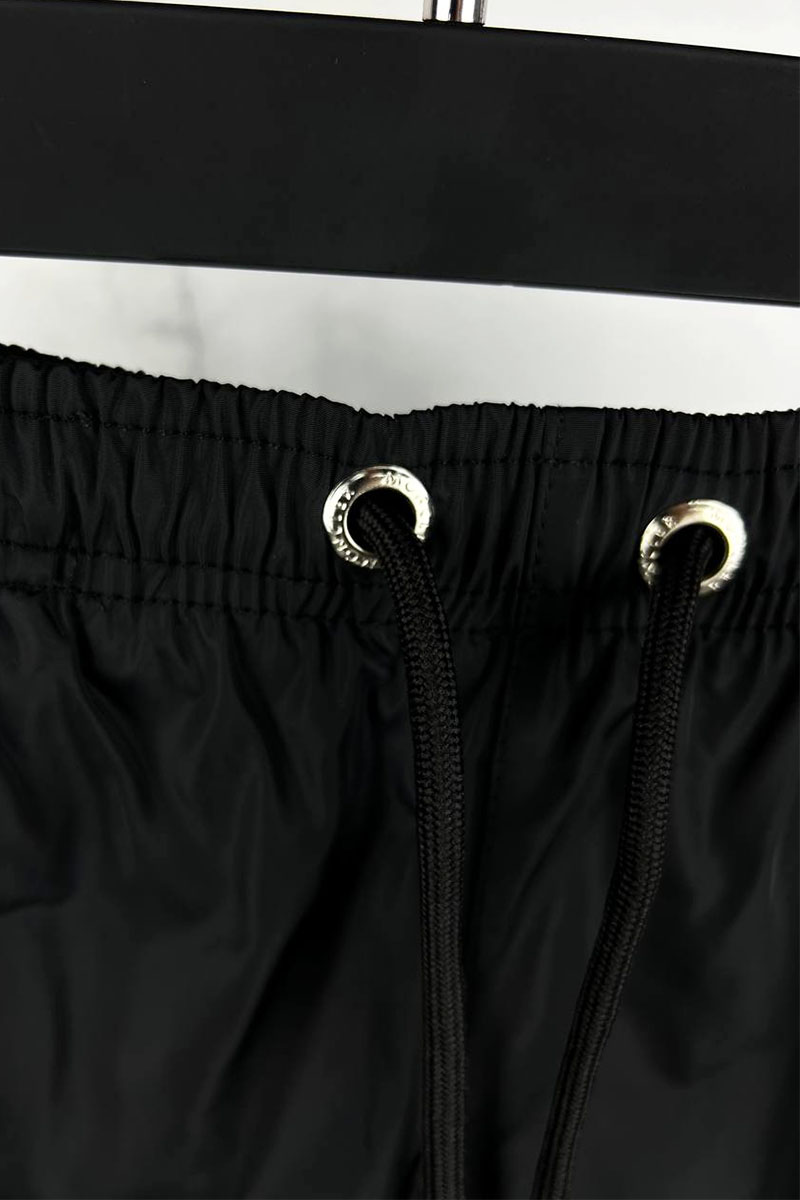 Moncler Мужские чёрные шорты logo-patch