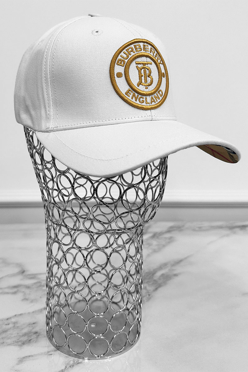 Burberry Бейсболка белого цвета logo-embroidered