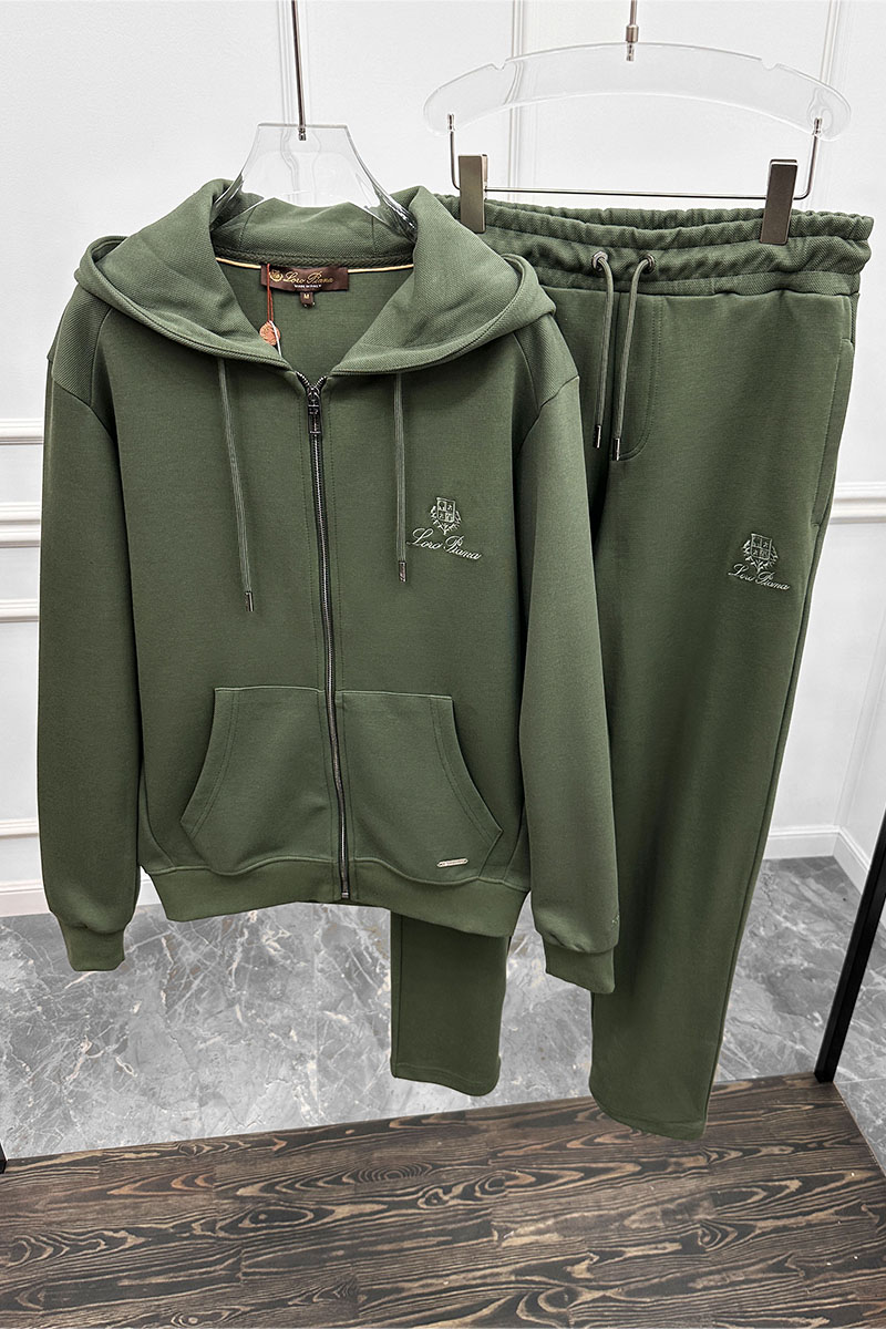 Loro Piana Спортивные штаны logo-embroidered - Green