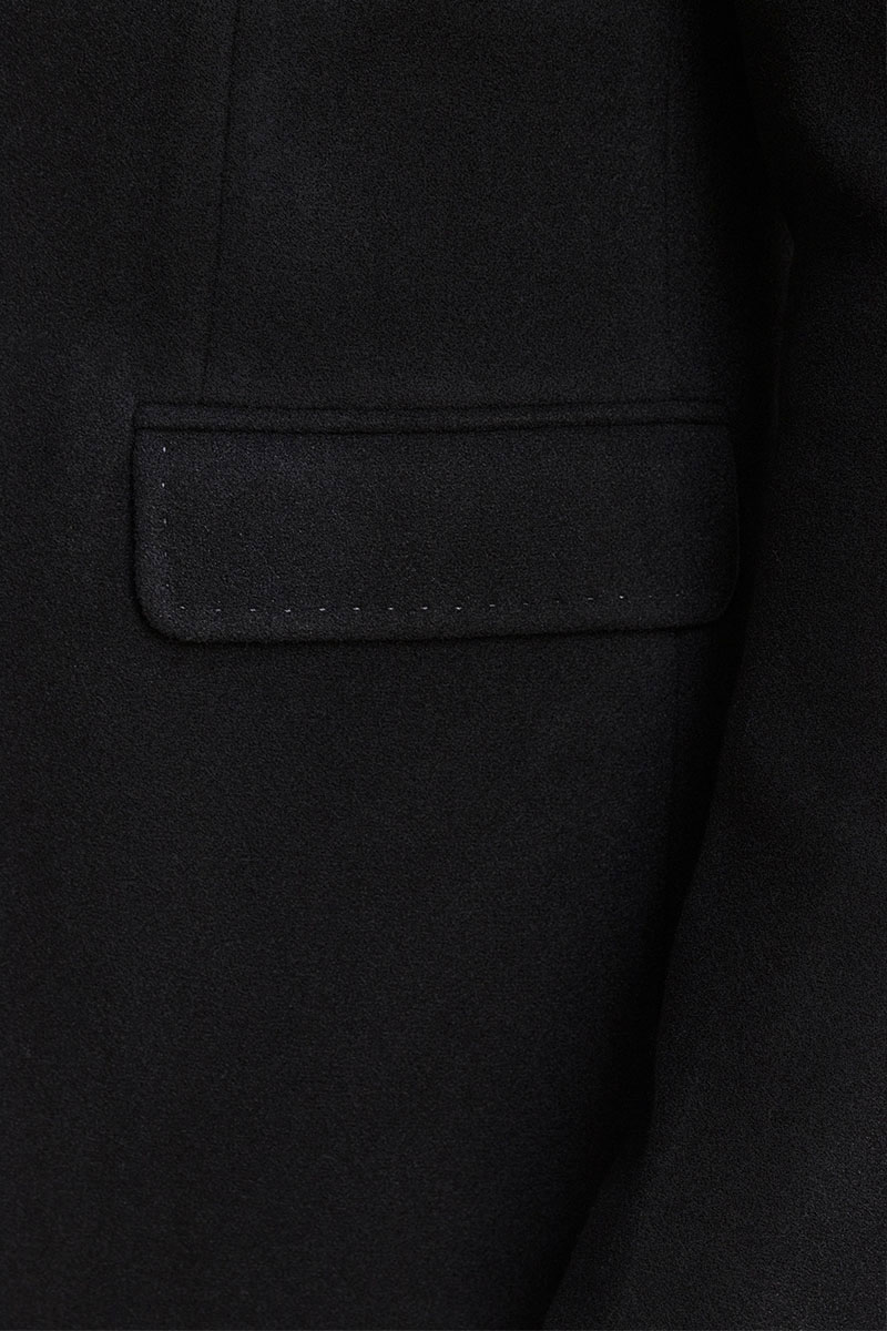 Burberry Чёрное мужское пальто logo label