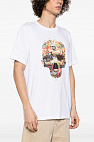 Белая футболка Sticker Skull print