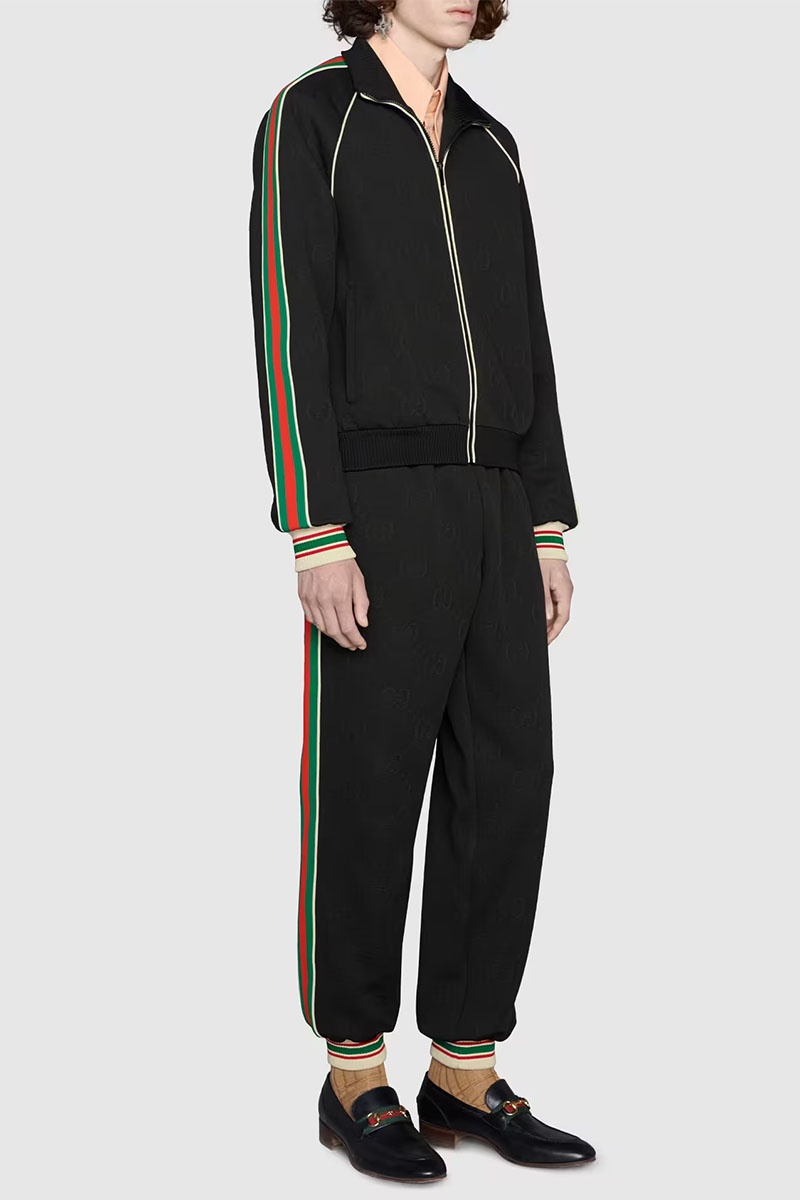 Gucci Чёрный спортивный костюм GG jacquard