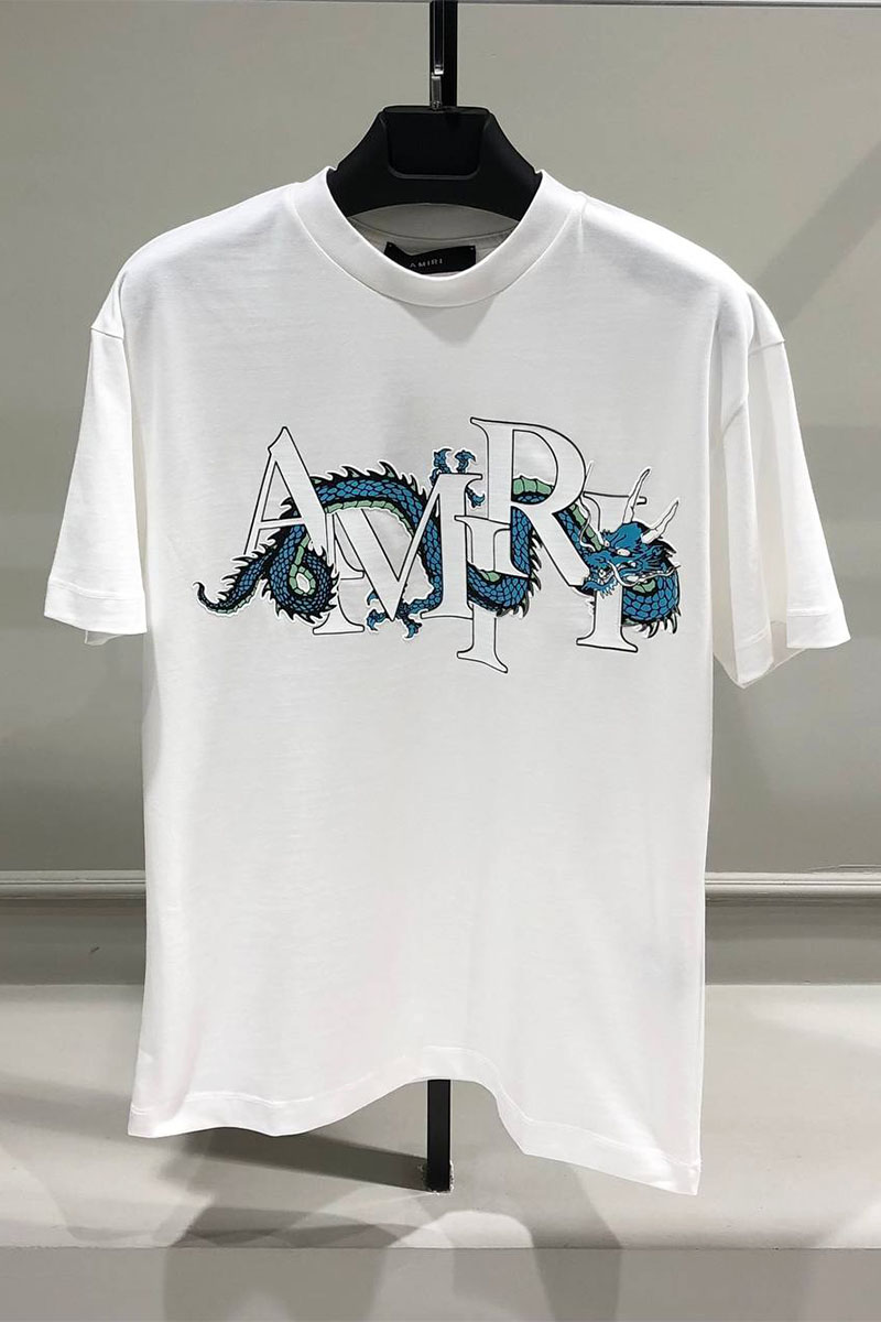 Amiri Белая футболка Dragon logo-print 