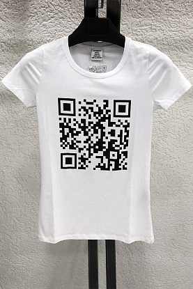 Женская футболка "QR Code" - White