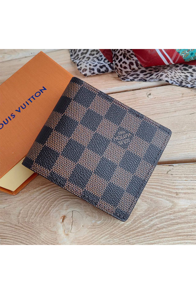 Lоuis Vuittоn Кожаный кошелёк Marco Damier 11x9.5 см