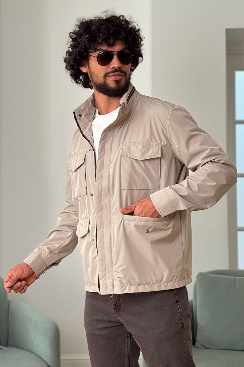 Loro Piana Мужская бежевая куртка Traveler