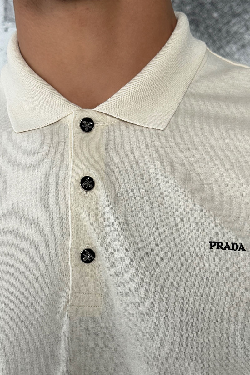 Prada Мужское бежевое поло 