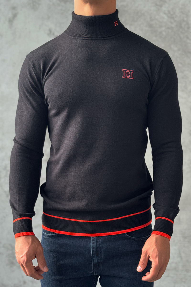 Hermes Мужская чёрная водолазка Premium