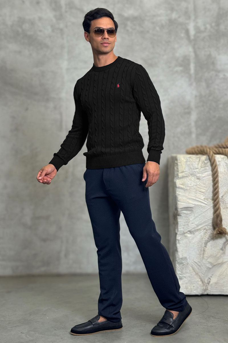 Polo Ralph Lauren Мужской свитер cable-knit - Black