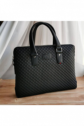 Кожаная сумка GG Supreme briefcase 38х28 см