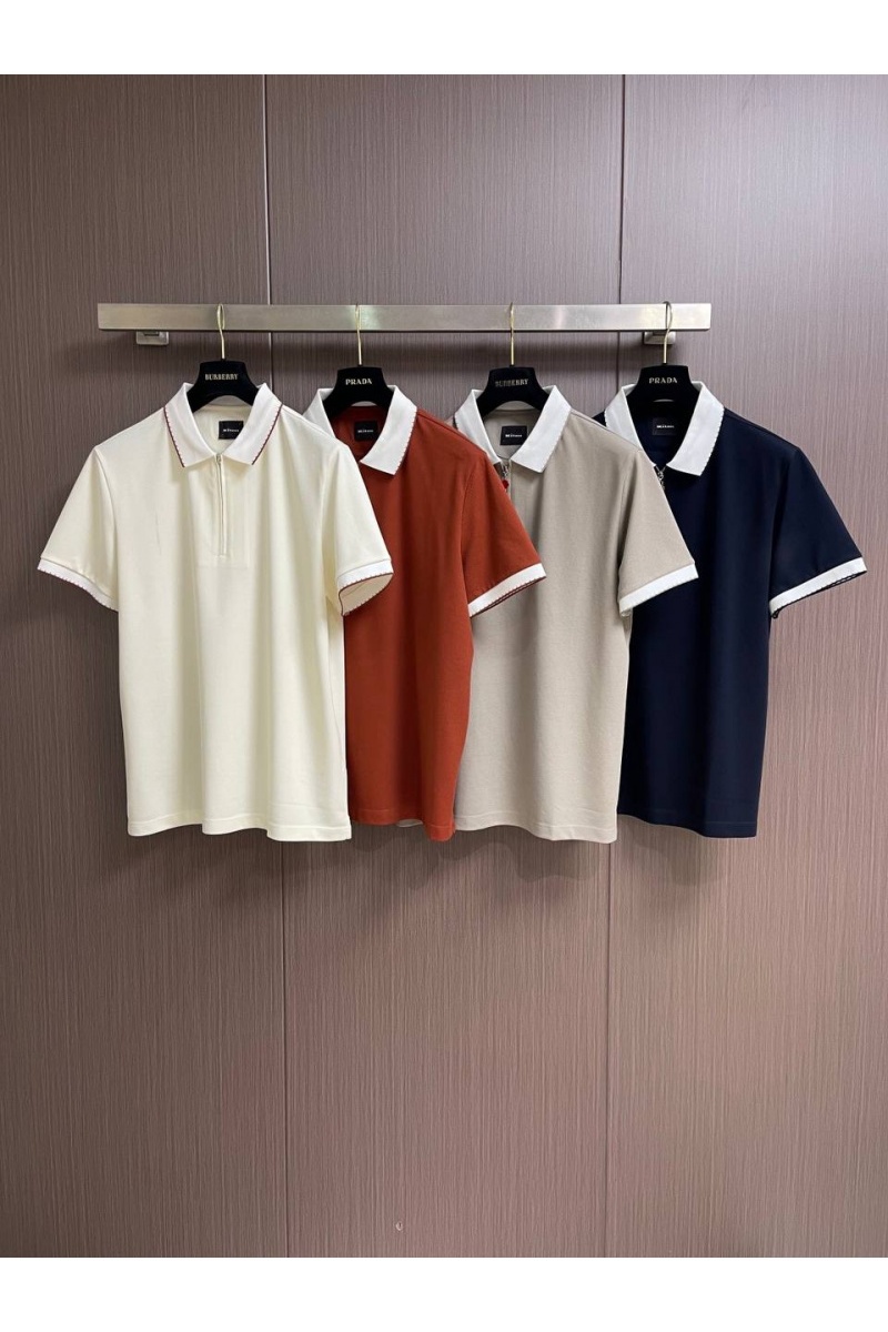 Kiton Мужское поло белого цвета premium